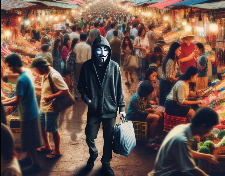 man buy something on the darkweb market